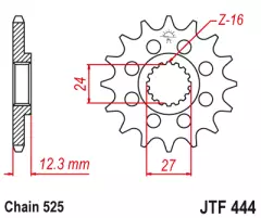 Зірка передня JT Sprockets JTF444.17