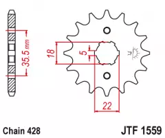 Зірка передня JT Sprockets JTF1559.14