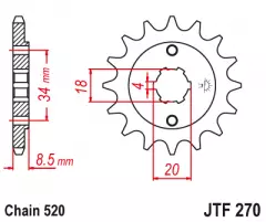 Зірка передня JT Sprockets JTF270.13