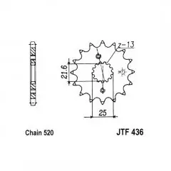 Зірка передня JT Sprockets JTF436.14