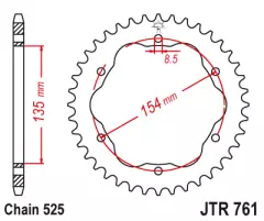 Зірка передня JT Sprockets JTR761.43