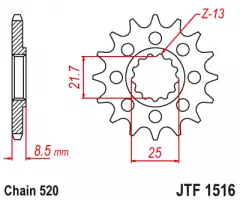 Зірка передня JT Sprockets JTF1516.16