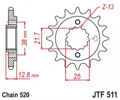 Зірка передня JT Sprockets JTF511.15