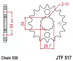 Зірка передня JT Sprockets JTF517.15