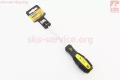 Викрутка магнітна шліцьова шліцьова SL5х125мм ручка з TPR покриттям (MASTERTOOL)