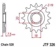 Зірка передня JT Sprockets JTF326.14