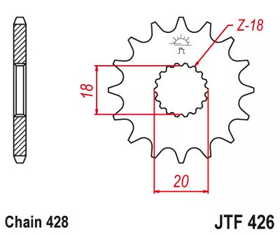 Зірка передня JT Sprockets JTF426.11