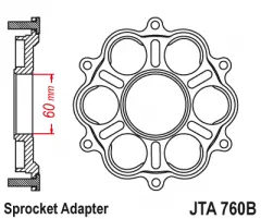 Кронштейн задньої зірки JT Sprockets JTA760B