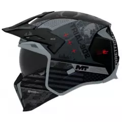 Шолом MT STREETFIGHTER SV S BELIC, Чорний матовий/Сірий, XL