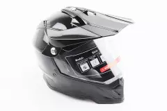 Шолом кросовий BLD-819-7, Чорний глянцевий, L