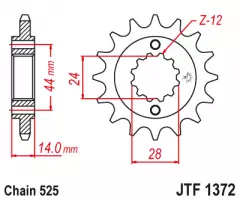 Зірка передня JT Sprockets JTF1372.17