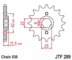 Зірка передня JT Sprockets JTF289.16