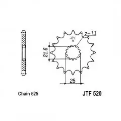 Зірка передня JT Sprockets JTF520.16