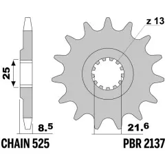 Зірка передня PBR 2137.15 18NC