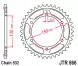 Зірка задня JT Sprockets JTR866.38