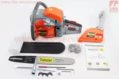 Бензопила TRESZER TRS5 45cc (2.8кВт. шина 15, ланцюг 325-1.5-64зв. квад. зуб) з підкачуванням, плавний пуск (TRESZER)