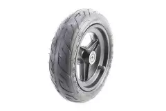 Диск передній литий з покришкою 10 алюм, пром-підшипники (10х30х9) 6200 2RS, під Disk-brake, Т4 (електросамокат), (Viper), Чорний