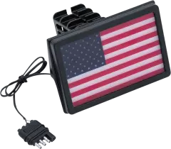 Кришка зчіпного пристрою зі світлодіодним підсвічуванням KURYAKYN Freedom Flag (2893)
