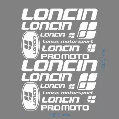 Наклейка логотип Loncin Universal, Білий