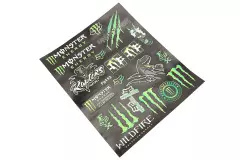 Наклейки набір світловідбивний 20шт MONSTER ENERGY (24х30см)