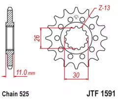 Зірка передня JT Sprockets JTF1591.15