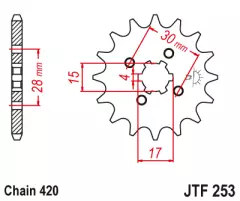 Зірка передня JT Sprockets JTF253.12