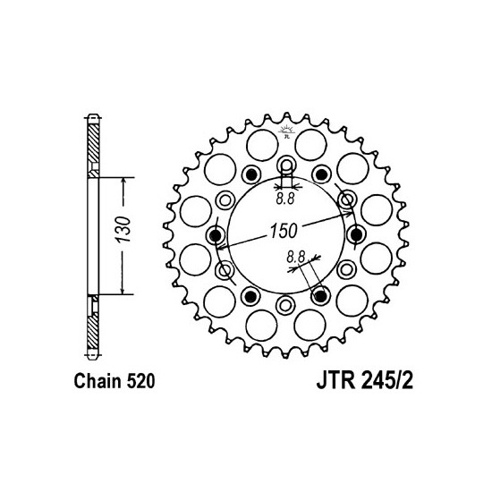 Schlauche Leitungen Japan Jt Rear Sprocket Jtr245 2 Honda Vtr250 Mc33 Si Consultancy Com