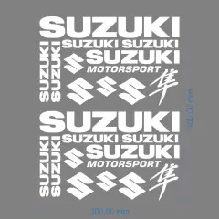 Наклейка логотип Suzuki Universal, Білий