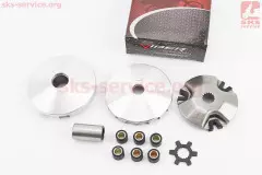 Варіатор передній Yamaha JOG 90 (під вал 16мм) + втулка, крильчатка, хрест (GXmotor)