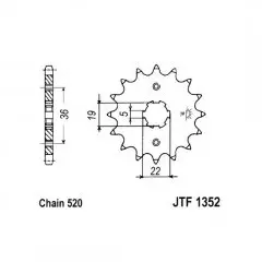 Зірка передня JT Sprockets JTF1352.13