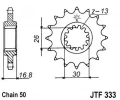 Зірка передня JT Sprockets JTF333.16