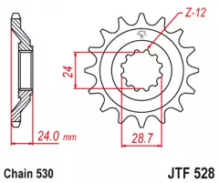 Зірка передня JT Sprockets JTF528.17