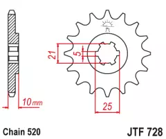Зірка передня JT Sprockets JTF728.15