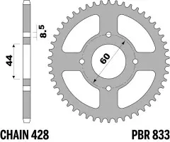 Зірка задня PBR 833.44F