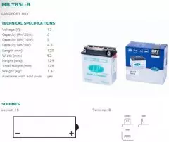 Акумулятор LANDPORT YB5L-B