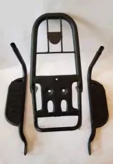 Багажник задній металевий Delta (з підніжками) (чорний), (BBC)