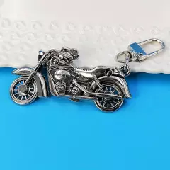 Брелок для ключів з мотоциклом, Срібний