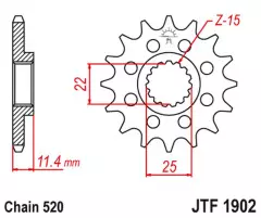 Зірка передня JT Sprockets JTF1902.12