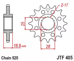 Зірка передня JT Sprockets JTF405.20RB