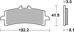 Колодки гальмівні дискові SBS KH447 RACING DUAL CARBON чорні, Чорний