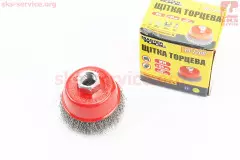 Щітка торцева М14 D-65мм з рифленого дроту 19-7206 (MASTERTOOL)