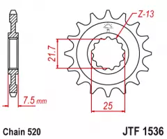 Зірка передня JT Sprockets JTF1536.16