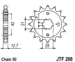Зірка передня JT Sprockets JTF288.17