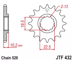 Зірка передня JT Sprockets JTF432.11