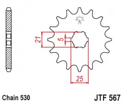 Зірка передня JT Sprockets JTF567.17