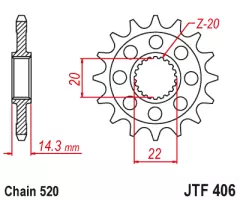 Зірка передня JT Sprockets JTF406.15
