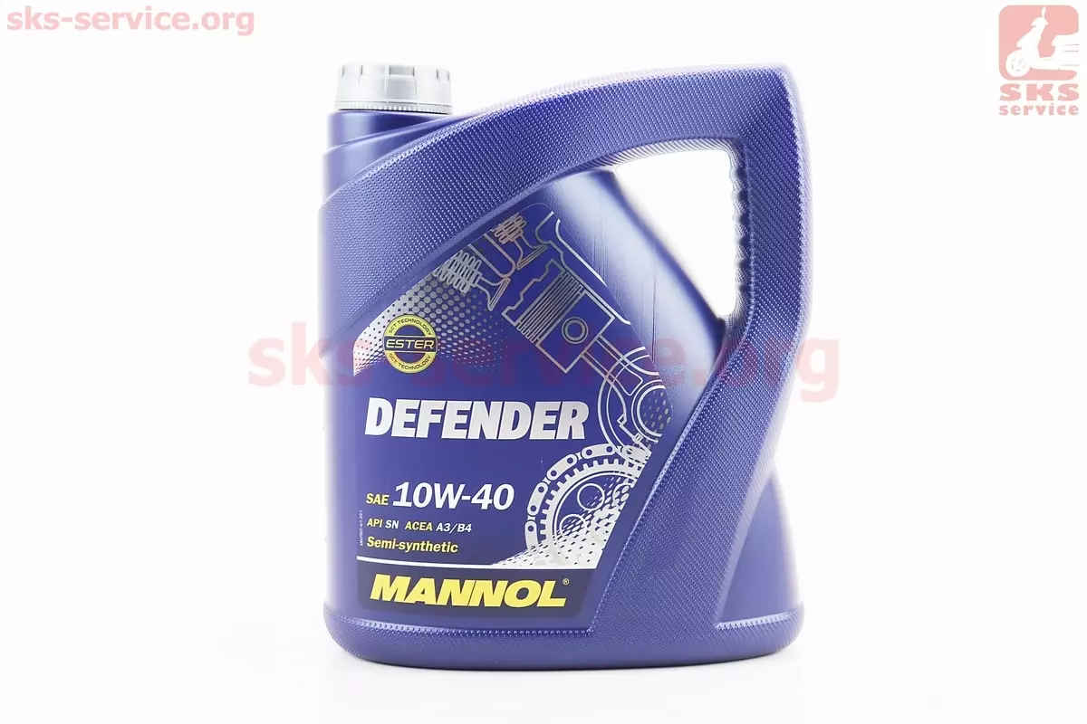 Олива моторна MANNOL DEFENDER 4T напівсинтетична універсальна 10W-40 4л