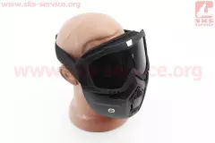 Окуляри+захисна маска Китай MT-009 тоноване скло, Чорний