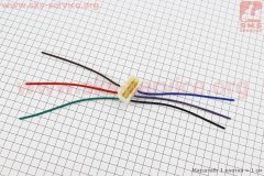 Разъем с проводами для реле-регулятора напряжения 6 конт - папа, тип 2, 125-150сс 4Т, (Китай)