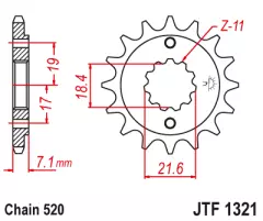 Зірка передня JT Sprockets JTF1321.12